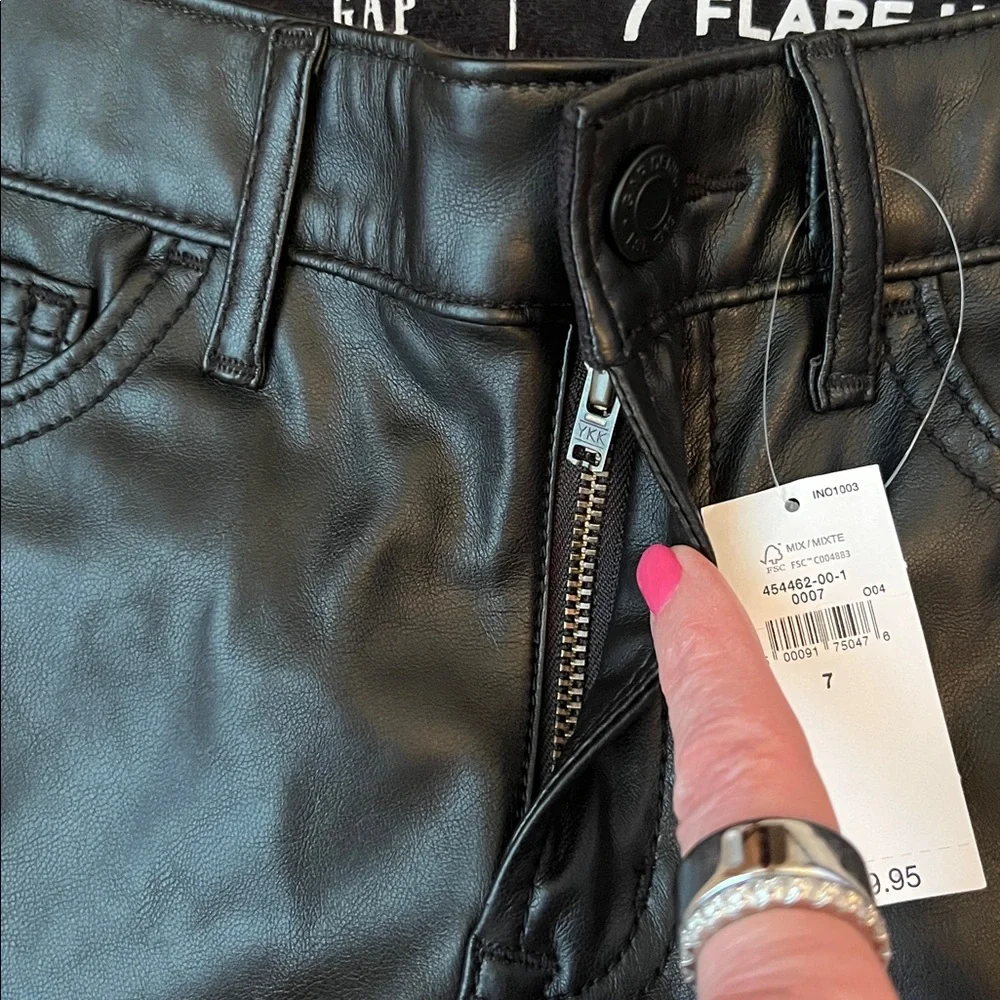 NWT Gap Faux Leather Girls High Rise Flares
